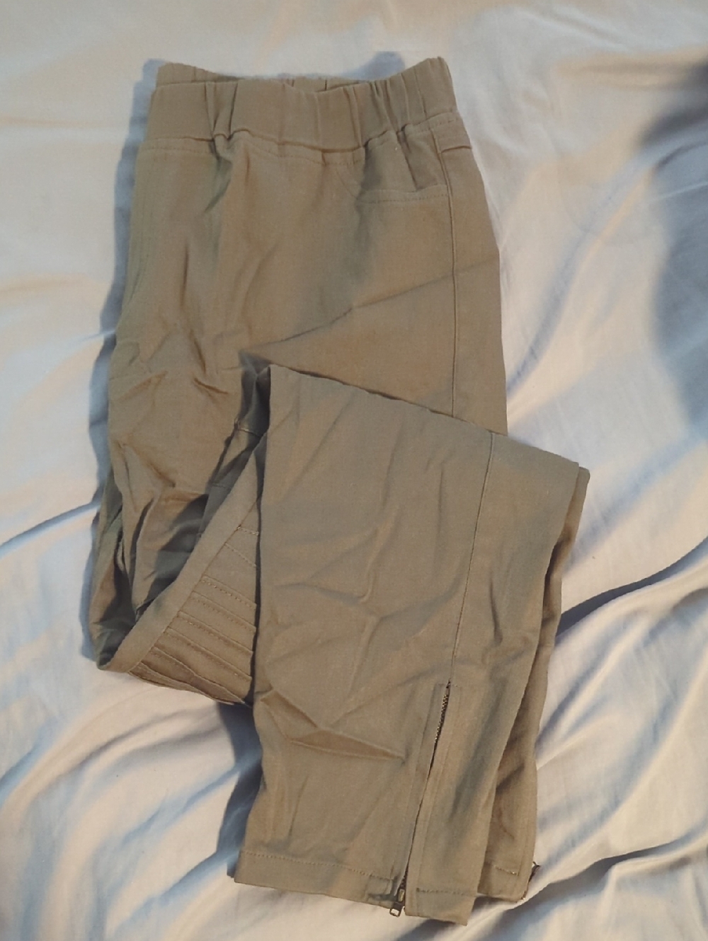 Umgee Olive Green Casual Elastic Waist Pants